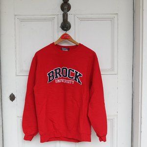 Brock University Red Crewneck Sweater